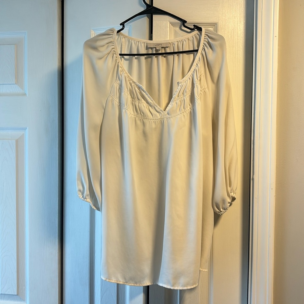 Cream Peasant Blouse